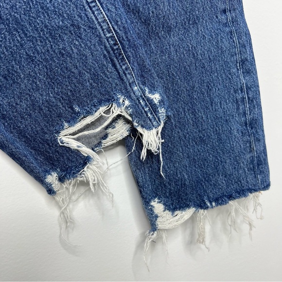 AGOLDE Riley High Rise Straight Distressed Cropped Jeans - Picture 4 of 9